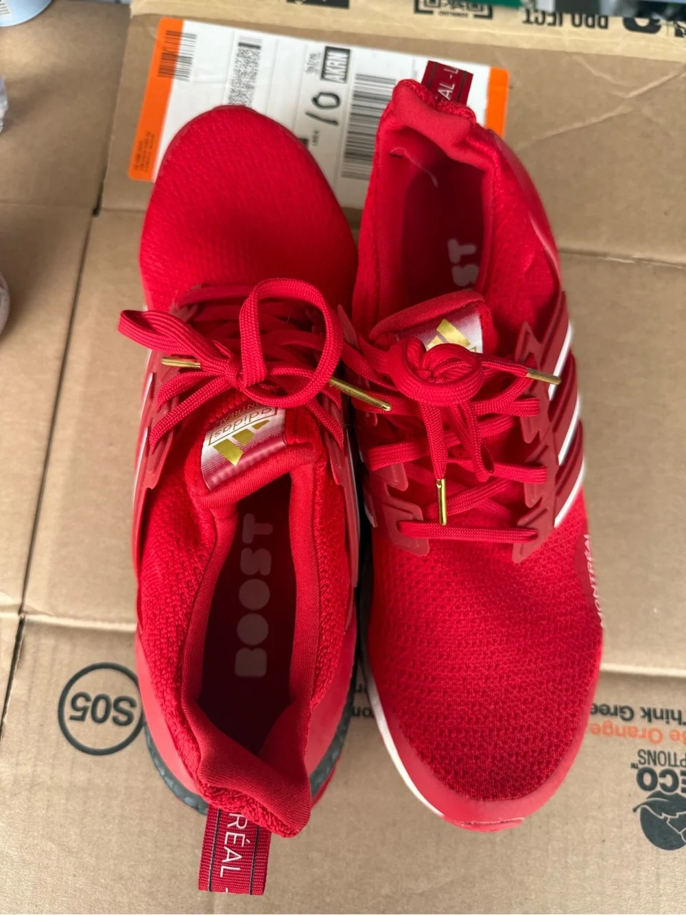 adidas Men’s Montréal Athletic Shoes - Red & White - 11.5